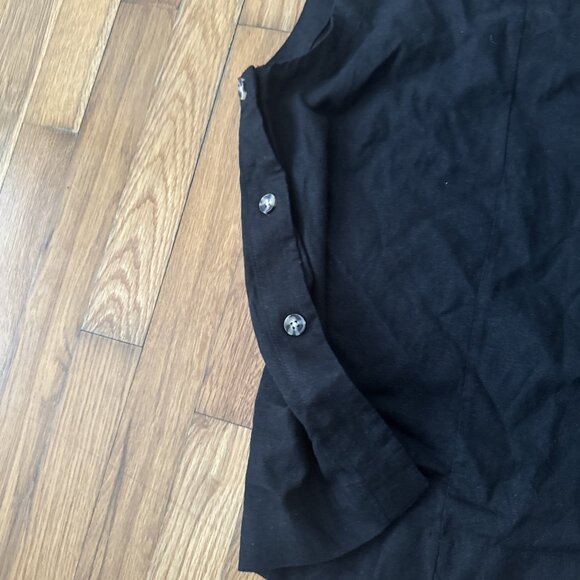 Universal Thread Linen Top Women's Black Sleeveless Button Detail Size S - Picture 5 of 6